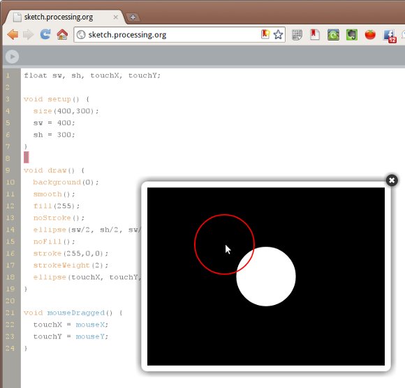 Processing Android. Программа processing